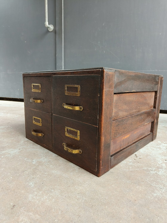 Image 1 of Vintage archief bureau kastje