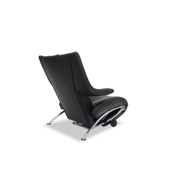 Image 1 of Wk Wohnen Solo fauteuil relaxfunctie leer zwart