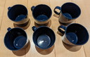 6x Arabia Teema mok - donkerblauw