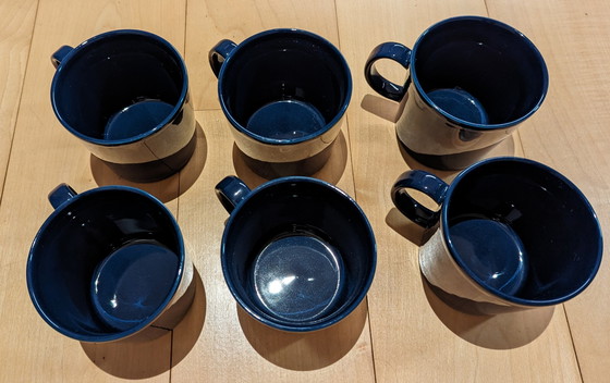 Image 1 of 6x Arabia Teema mok - donkerblauw