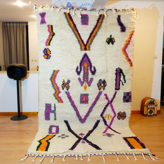 Image 1 of Berber tapijt - 261 cm x 147 cm - gekleurde wol