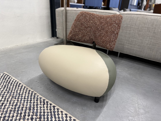 Image 1 of Leolux Pallone Fauteuil Senso Leer & State Stof