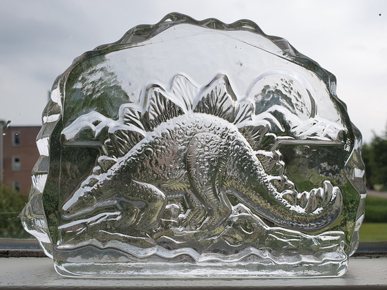 Image 1 of Glasobject sculptuur met Dinosauriër