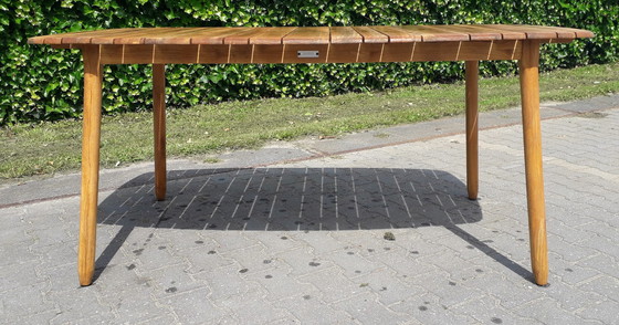 Image 1 of Exotan ovale teakhouten tuintafel 170x95x75(h)cm