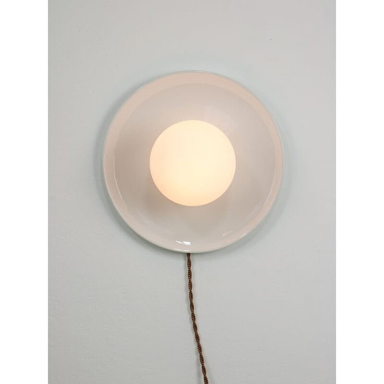 Image 1 of Vintage witte keramische wandlamp