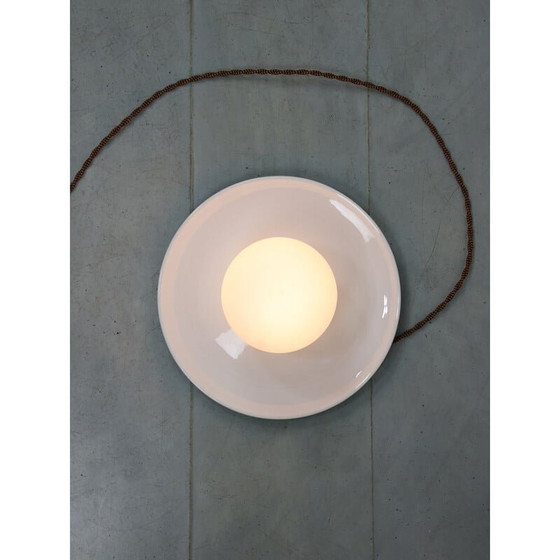 Image 1 of Vintage witte keramische wandlamp