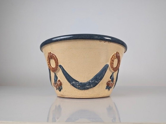 Image 1 of Malagueña Geglazuurde Keramische Pot, 1940S