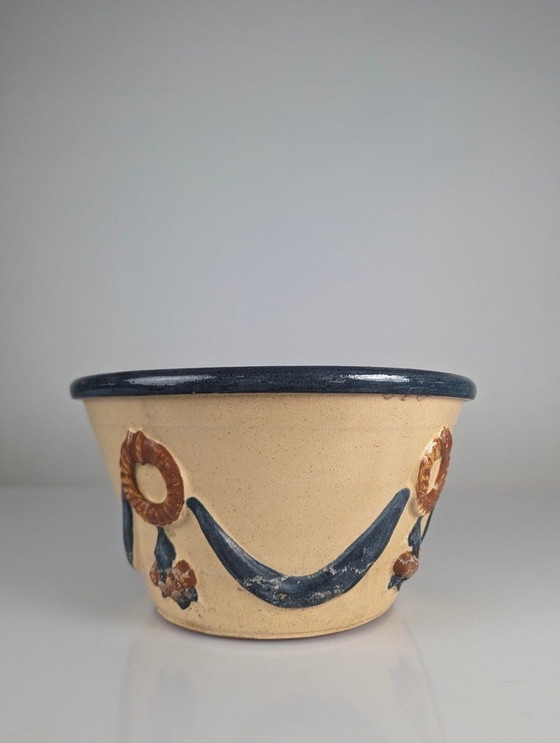 Image 1 of Malagueña Geglazuurde Keramische Pot, 1940S