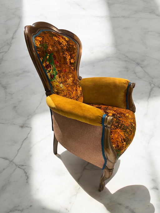 Louis Xv Fauteuil Nieuwe Stoffering