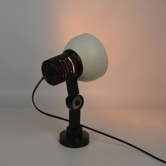 Image 1 of Vintage industriële verchroomd stalen wandlamp van Polam-Pułtusk, Polen 1970