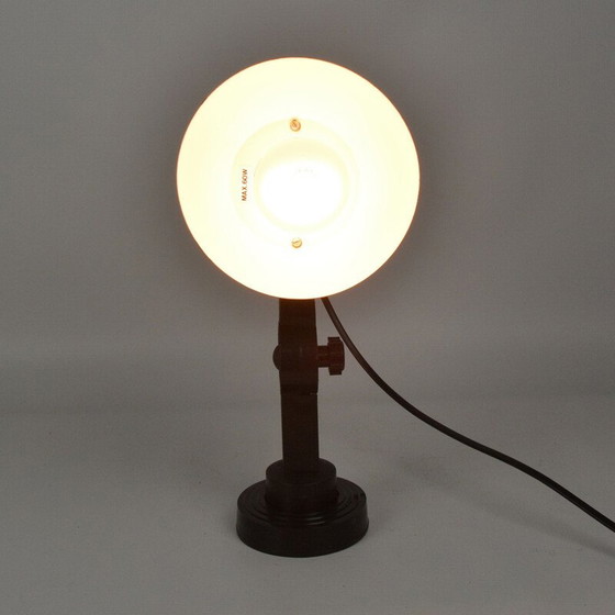 Image 1 of Vintage industriële verchroomd stalen wandlamp van Polam-Pułtusk, Polen 1970