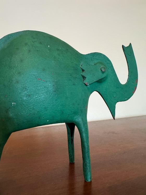 Image 1 of Sculptuur Metaal Olifant jaren 50