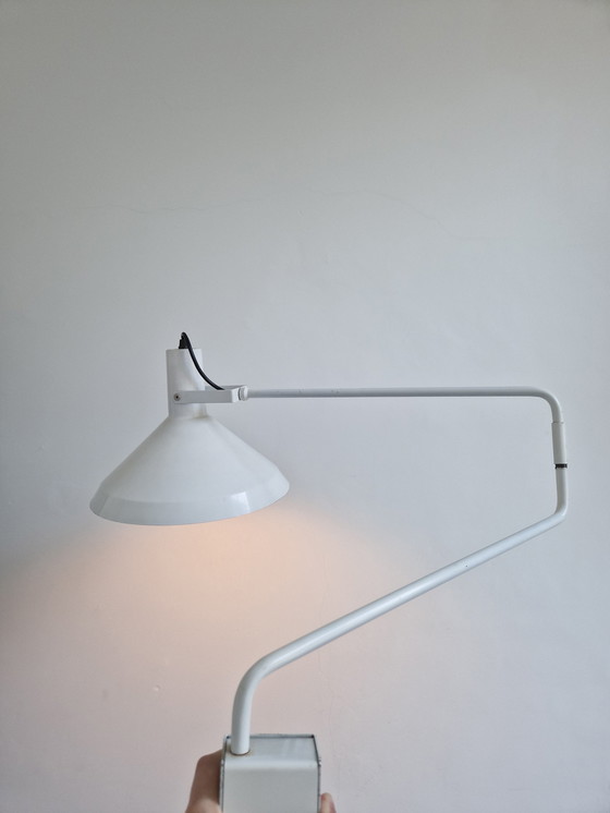 Image 1 of Vintage Anvia Hoogervorst zwenkarm/ elleboog lamp 1970s