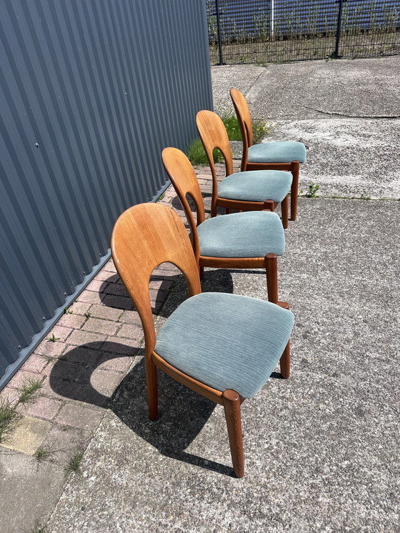 Image 1 of 4 X Vintage Koefoed Stoelen Design Eetkamerstoelen