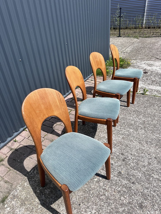 Image 1 of 4 X Vintage Koefoed Stoelen Design Eetkamerstoelen