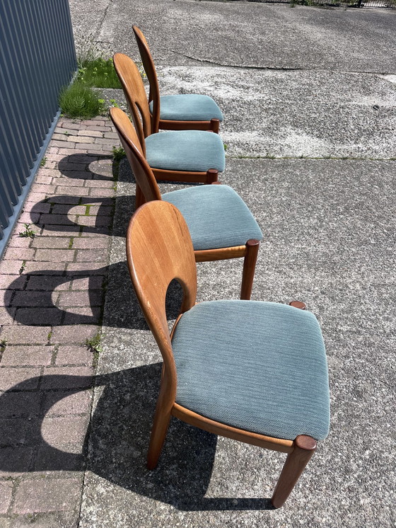 Image 1 of 4 X Vintage Koefoed Stoelen Design Eetkamerstoelen