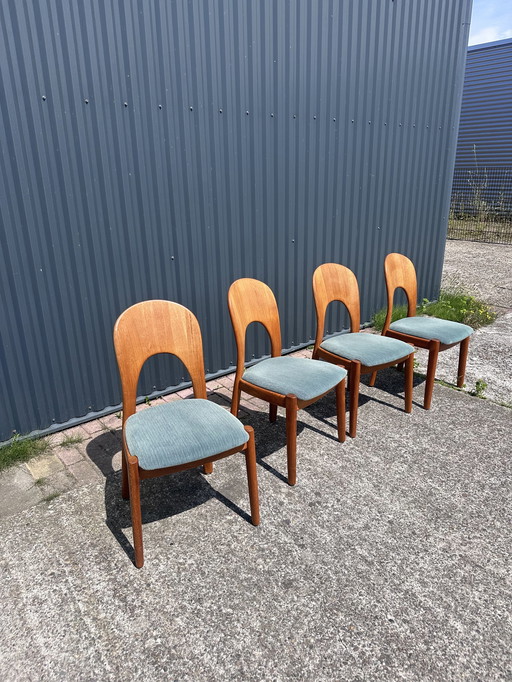 4 X Vintage Koefoed Stoelen Design Eetkamerstoelen