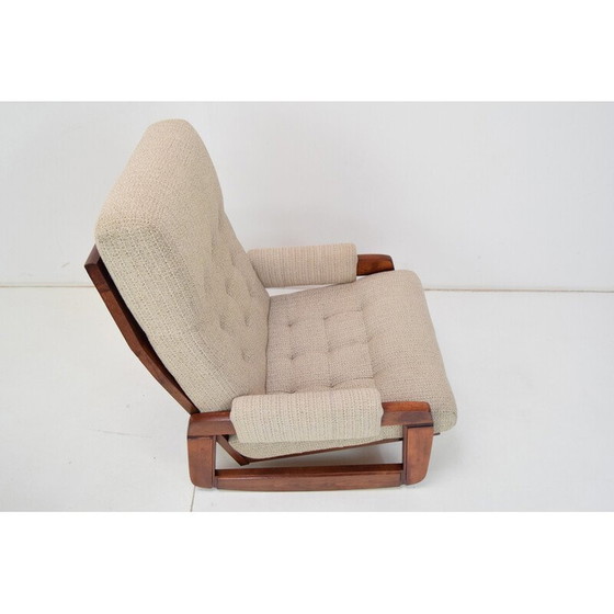 Image 1 of Paar mid century houten schommelstoelen, Tsjecho-Slowakije 1980