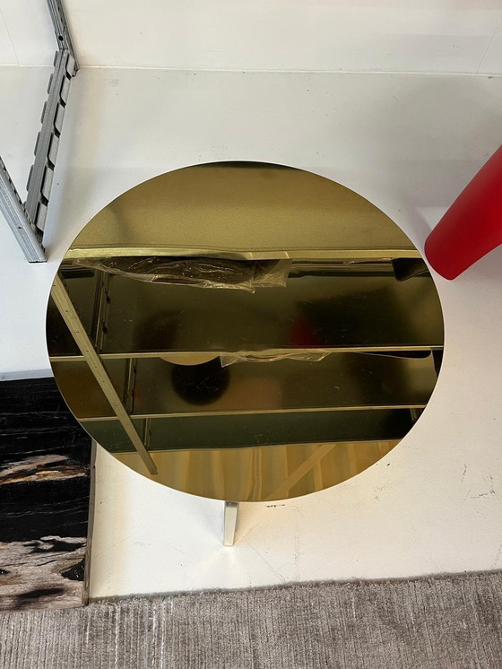 Image 1 of Hay Slit Round Brass Bijzettafel Gold