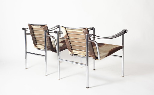 Lc1 Fauteuils van Cassina - Ontwerp van Le Corbusier en Pierre Jeanneret X 2