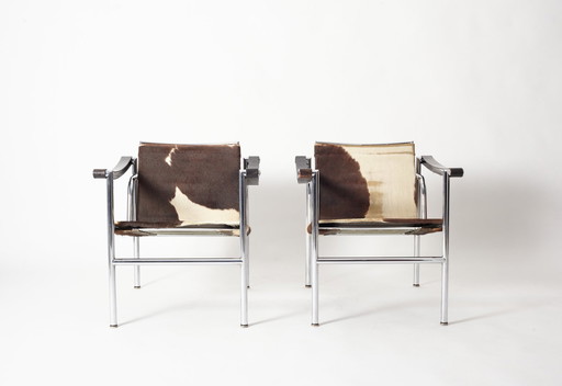 Lc1 Fauteuils van Cassina - Ontwerp van Le Corbusier en Pierre Jeanneret X 2