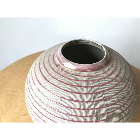 Image 1 of Vintage vaas in geglazuurd terracotta