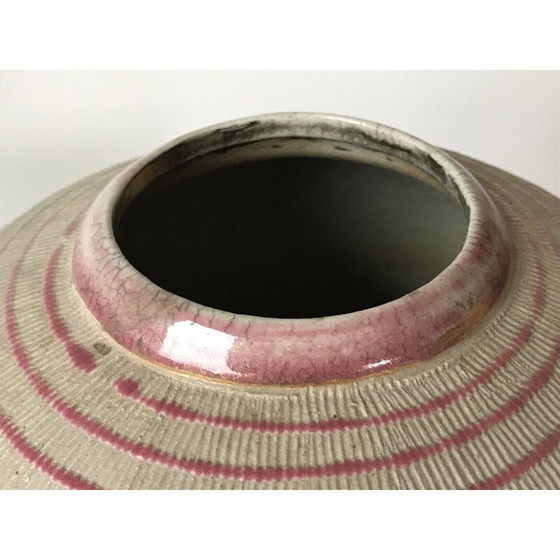 Image 1 of Vintage vaas in geglazuurd terracotta