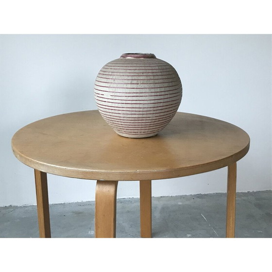 Image 1 of Vintage vaas in geglazuurd terracotta