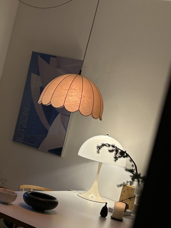 Image 1 of Vintage Goldkant Cocoon hanglamp Mid Century