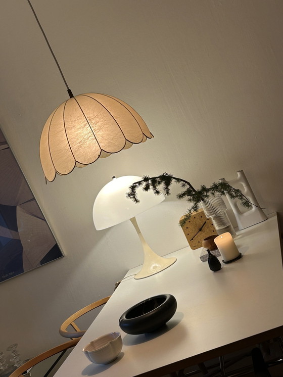 Image 1 of Vintage Goldkant Cocoon hanglamp Mid Century