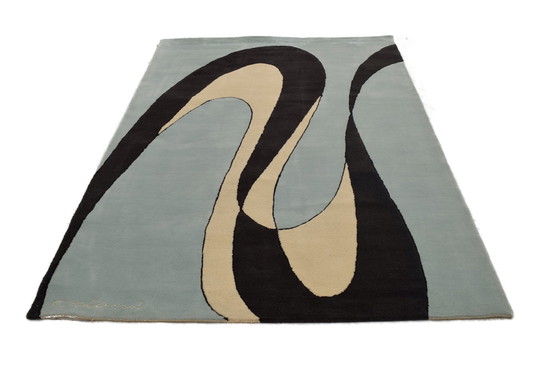 Image 1 of Colani Design Kymo Wool Carpet Blue