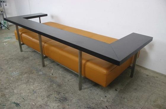 Image 1 of Rolf Benz Dono6100 Couch driezits bruin lederen uitschuifbare bank