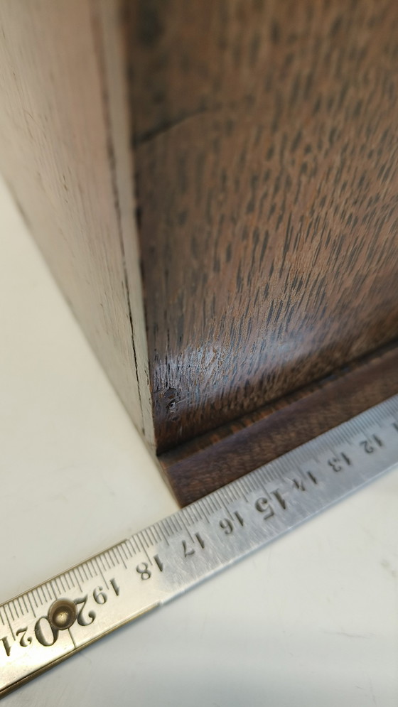 Image 1 of Klein Antieke Eiken Pijpenkastje 1920 Rookwaren 