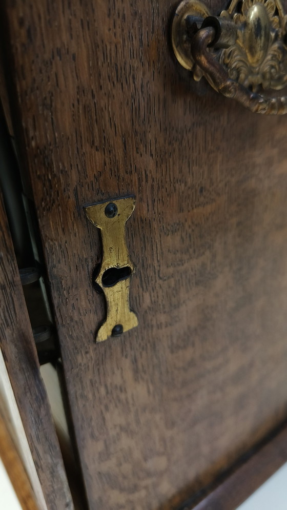 Image 1 of Klein Antieke Eiken Pijpenkastje 1920 Rookwaren 