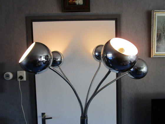 Image 1 of Vintage Vloerlamp Met 5 Bollen - Present Time Bv