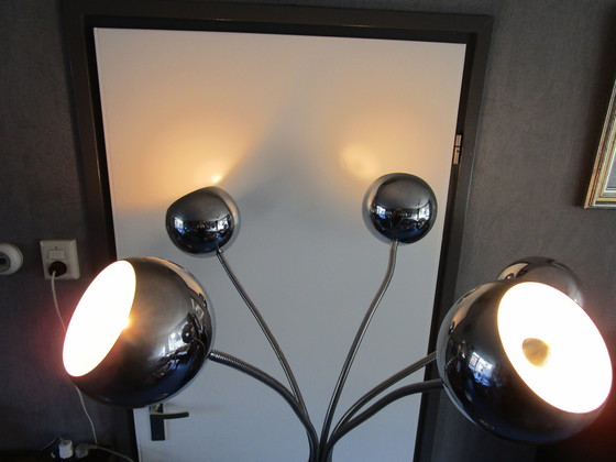 Image 1 of Vintage Vloerlamp Met 5 Bollen - Present Time Bv