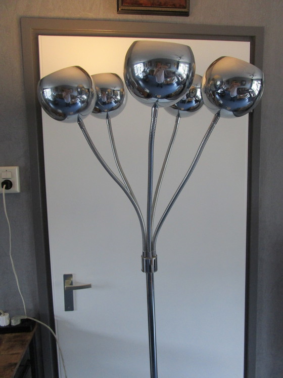 Image 1 of Vintage Vloerlamp Met 5 Bollen - Present Time Bv