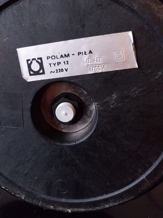 Image 1 of 1X Set Van 2 Ddr Tafellampen.  Rood Met Zwart.