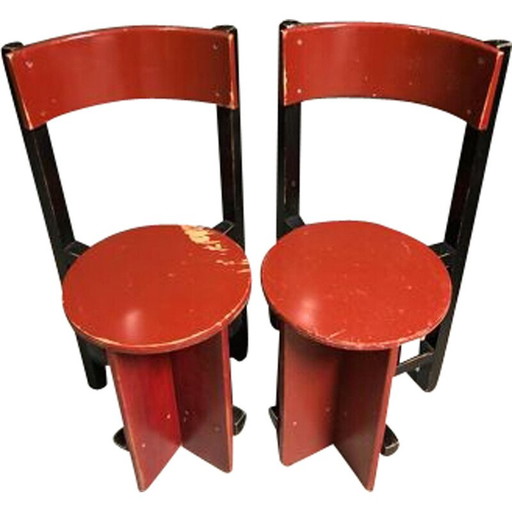 Paar vintage Piet Blom Bastille stoelen, 1960
