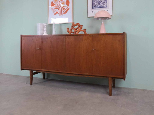 Vintage dressoir 50s 60s MidCentury 70s teakhout Dressoir