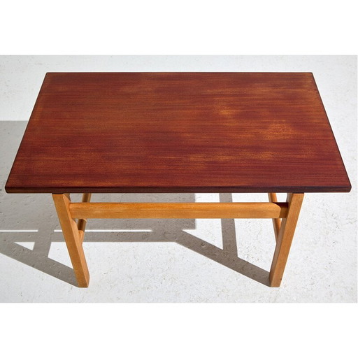 Vintage eikenhouten salontafel van Hans J. Wegner voor Getama, jaren 1960