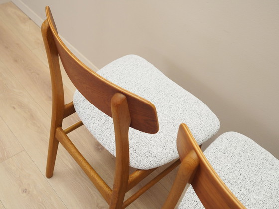 Image 1 of Set van twee beukenhouten stoelen, Deens ontwerp, 1960S, Vervaardiging: Denemarken