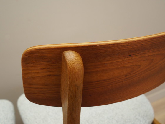 Image 1 of Set van twee beukenhouten stoelen, Deens ontwerp, 1960S, Vervaardiging: Denemarken