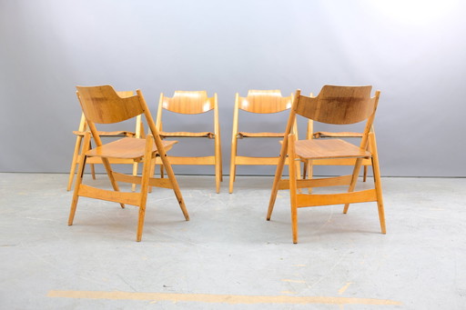 Vintage SE18 klapstoelen door Egon Eiermann voor Wilde + Spieth, set van 4