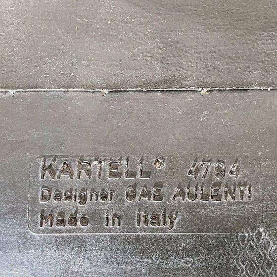 Image 1 of Paar vintage zwarte model 4794 loungestoelen van Gae Aulenti voor Kartell, Italië 1970