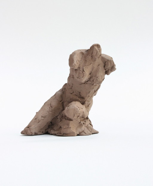 Yolande Ide (1931) - Terracotta sculptuur van een vrouwentorso