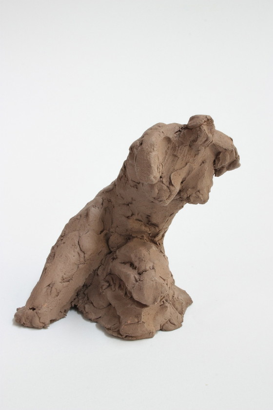 Image 1 of Yolande Ide (1931) - Terracotta sculptuur van een vrouwentorso