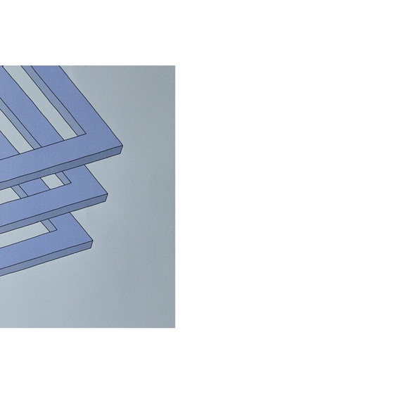 Image 1 of Vintage schilderij op Fabriano papier door Oscar Reutersvärd, Zweden 1934