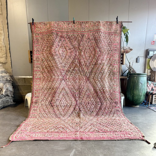 Boho Chic Roze Marokkaans Vloerkleed 210X380 Cm