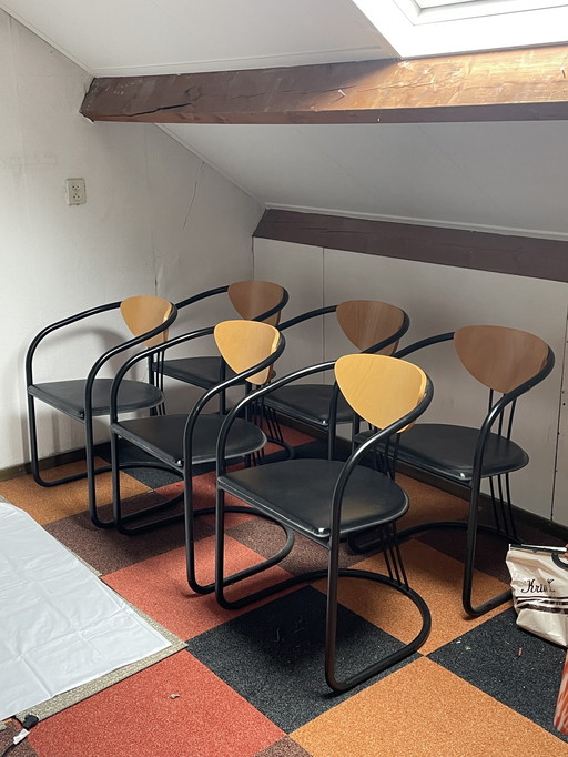 6x Memphis Eetkamerstoelen